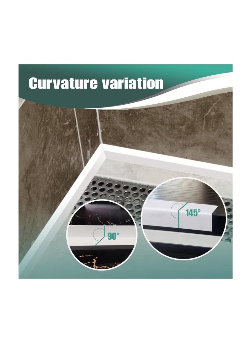 JIMATOR Caulk Tape White Bathroom Corner Caulking Tape Waterproof Self Adhesive Sealing Tape Used for Kitchen Sink Bathroom Bathtub Tub Floor Wall Edge Protector Strip - Image 4